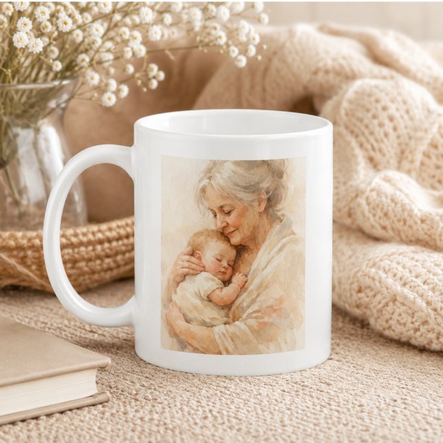 Jag älskar dig mormor | Mormors dag Kaffemugg (I Love You Grandma | Grandparents Day Coffee Mug)