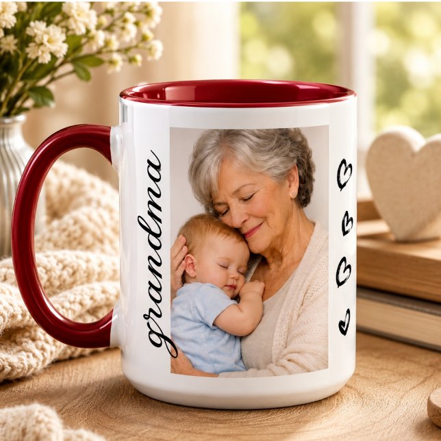 Jag älskar dig mormor | Mormors dag Mugg (I Love You Grandma | Grandparents Day Mug)