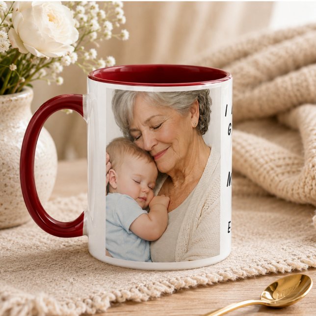 Jag älskar dig mormor | mormors dag mugg (I Love You Grandma | Grandparents Day Mug)