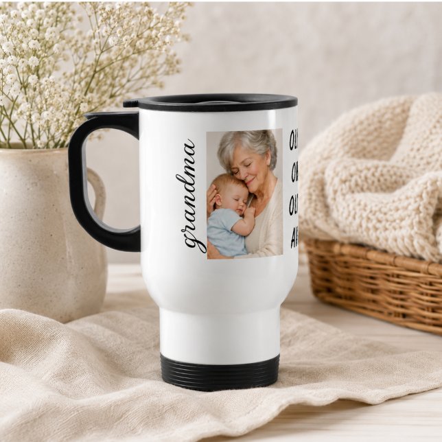 Jag älskar dig mormor | Mormors dag Resemugg (I Love You Grandma | Grandparents Day Travel Mug)