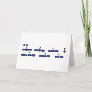 "Jag älskar dig" Morse Code Färgkort Kort