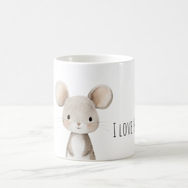Jag älskar dig mus kaffemugg (Center)