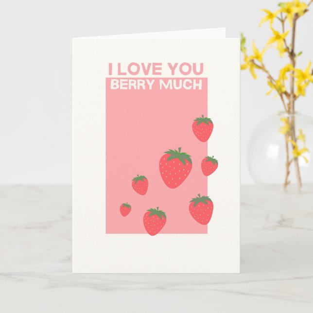 Jag älskar dig mycket bär Söt romantisk Kort (Gul blomma)