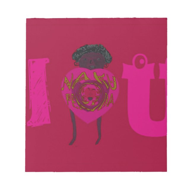 Jag älskar dig, Nakupenda Sana Glad Alla hjärtans  Anteckningsblock (Framsida)