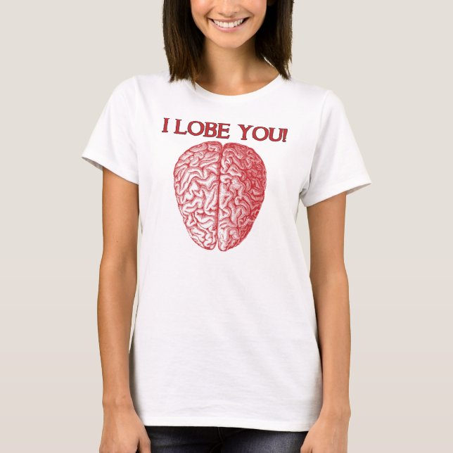 Jag älskar dig nörd älskar rolig t-shirt (Framsida)