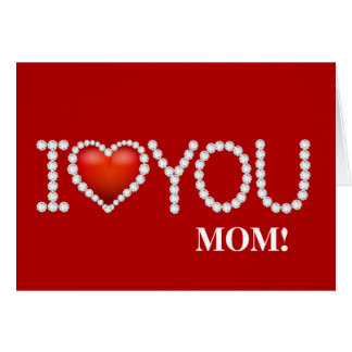 Jag älskar dig på diamanerkortet hälsningskort