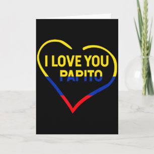 Jag älskar dig Papito Bandera Colombias flagga Gla Kort
