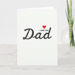 Jag älskar dig pappa enkel kort