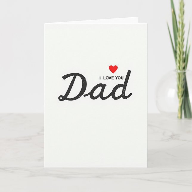 Jag älskar dig pappa enkel kort (Framsida)
