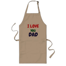 Jag älskar dig pappa Enkel Långt Förkläde