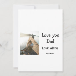 Jag älskar dig pappa faders dag elegant lägg till  julkort