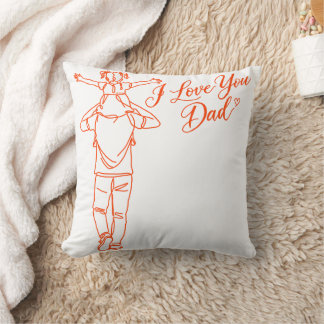 Jag älskar dig pappa kastkudde - Fader dotter pres Kudde
