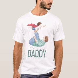 Jag älskar dig pappa superhjälte far och barn t-sh t shirt