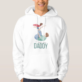 Jag älskar dig pappa Superhjältefar och barn-hoodi Hoodie