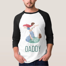 Jag älskar dig pappa superhjältefar och barn ragla t shirt