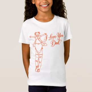 Jag älskar dig pappa t-shirt - Söt fader dotter pr