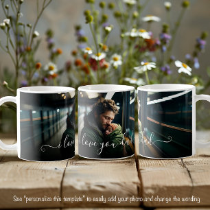 Jag älskar dig pappa vacker en fotomall text kaffemugg