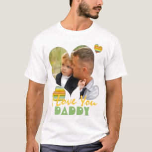 Jag älskar dig pappafotot-skjortor tee shirt