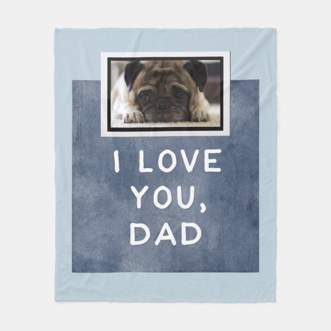 Jag älskar dig, pappamörk - slösa den fleecefilt (Framsidan)