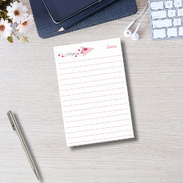 Jag älskar dig pappersflygplan,Rosa,Enkla Personli Post-it Block