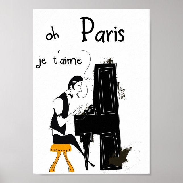jag älskar dig Paris Poster (Framsidan)