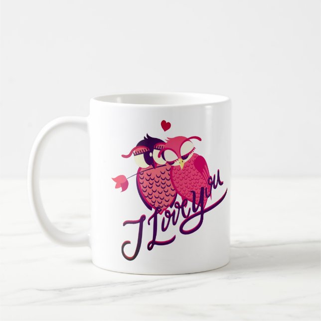 Jag älskar dig partröja kaffemugg (Vänster)