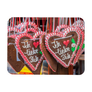 Jag älskar dig pepparkakahjärtor på helgdag magnet