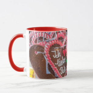 Jag älskar dig pepparkakahjärtor på helgdag mugg