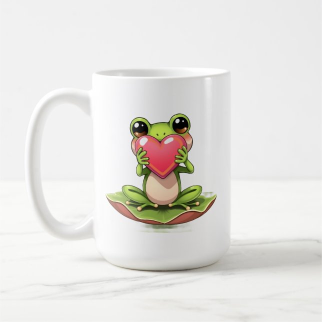 Jag älskar dig | Personlig Chibi Padda Kaffemugg (Vänster)