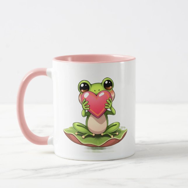 Jag älskar dig | Personlig Chibi Padda Mugg (Vänster)