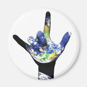 Jag älskar dig planetjordmagneten magnet