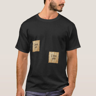 "Jag älskar dig" Post-it-lappar Minimalistisk svar T Shirt