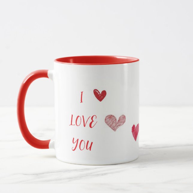 JAG ÄLSKAR DIG RÖD MUG MUGG (Vänster)