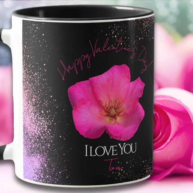 Jag älskar dig - Ros - Personlig Valentinskort Tre Mugg (Skapare uppladdad)