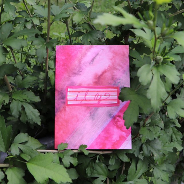 Jag älskar dig rosa ily valentine älskare kort (Skapare uppladdad)