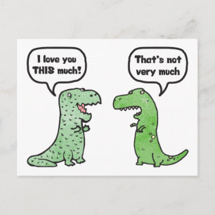 Jag älskar dig så här mycket (T-Rex) Vykort