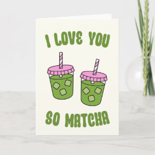 Jag älskar dig så mycket Matcha Alla hjärtans dag- Helgkort