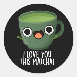 Jag älskar dig så mycket matcha Roliga dryckes pun Runt Klistermärke