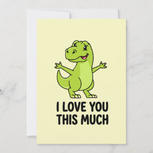 Jag älskar dig så mycket söt dinosaurie  julkort