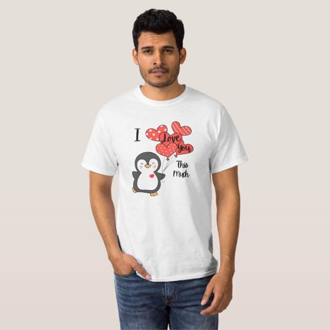 Jag älskar dig så mycket t shirt (Hel framsida)