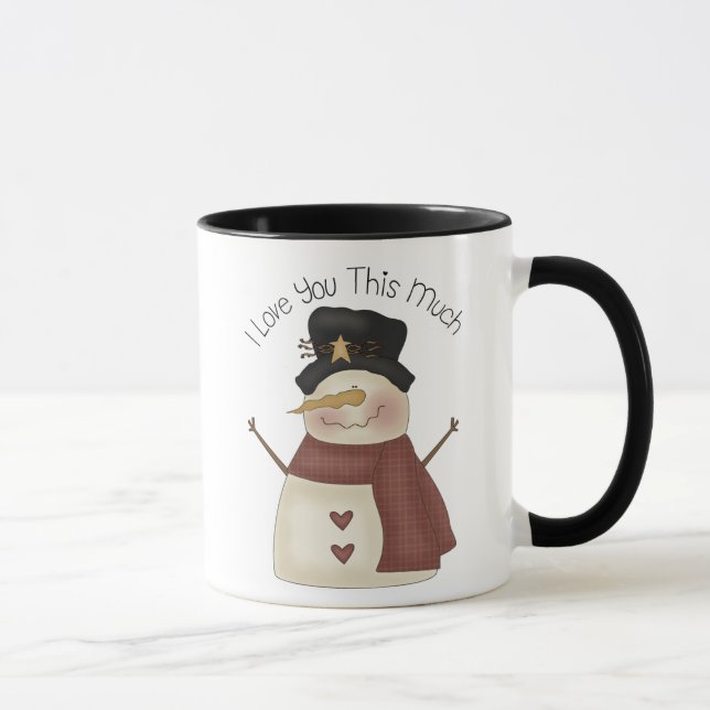 Jag älskar dig snö mycket mugg (Höger)