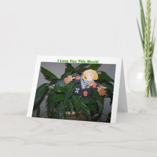 Jag älskar dig som är denna mycket! kort