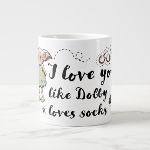 Jag älskar dig som Dobby älskar strumpor Jumbo Mugg