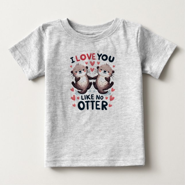 Jag älskar dig som ingen utter söt kawaii t shirt (Framsida)