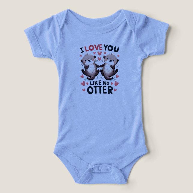 Jag älskar dig som ingen utter söt kawaii t shirt (Design Framsida)