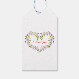 Jag älskar dig Söta blommor Presentetikett
