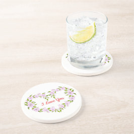 Jag älskar dig Söta blommor Underlägg