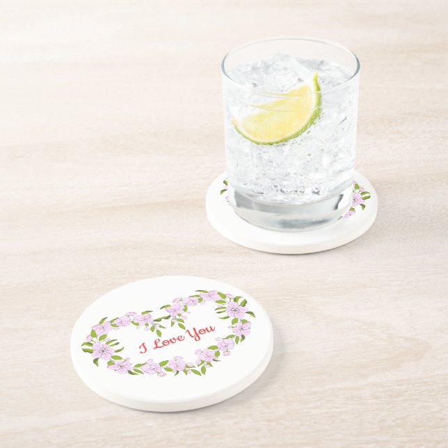 Jag älskar dig Söta blommor Underlägg (Sidan)