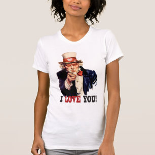 Jag älskar dig - stilvalentinen för Uncle Sam T Shirt