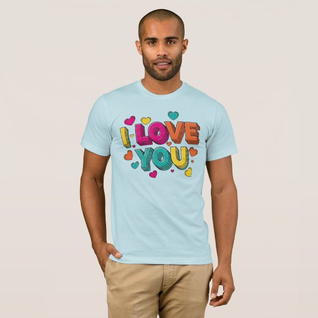 Jag älskar dig t shirt (Hel framsida)